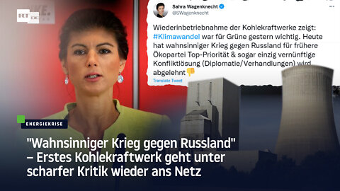 Erstes Kohlekraftwerk geht unter scharfer Kritik wieder ans Netz