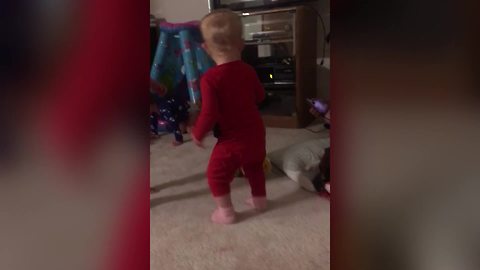 Adorable Toddler Girl Shakes Her Butt To "Bad to the Bone"