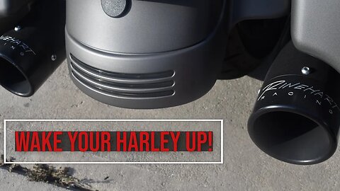 Rinehart Slip Ons Vs Stock Pipes...Make Your Harley Roar!