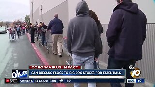 San Diegans flock to big box stores for essentials amid COVID-19 outbreak