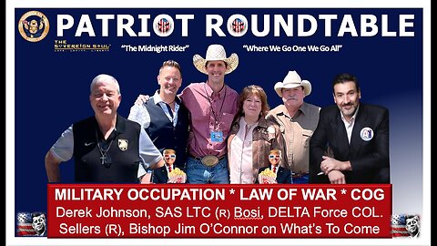 Derek Johnson - WWG1WGA Law of War - Roundtable Riccardo Bosi, COL Sellers, Aby & Bishop Jim O'Connor!