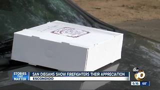 San Diegans show firefighters appreciation