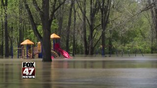 MSU baseball field under water as floods hit locally