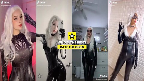 Rate the Girls: Best Spiderman Black Cat TikTok Cosplay Challenge #9 (Marvel) 🕷😼