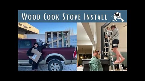 Wood Cookstove Install | JA Roby | How to install a wood stove | Heating with Wood in Alaska Winter