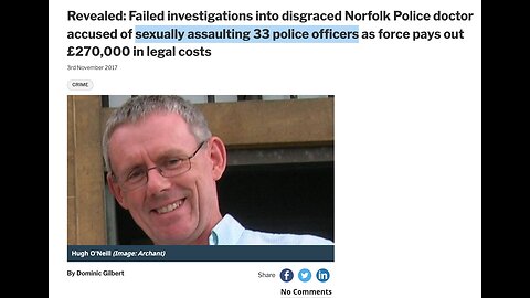 Police Doctor who sexually assaulted Police Women Jailed 2017.