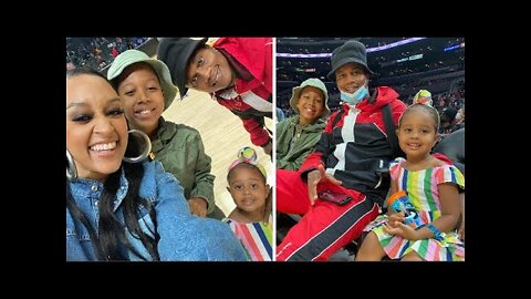 Tia Mowry & Her Daughter Ciara Enjoy's The Harlem Globetrotters With Their Family! ❤️
