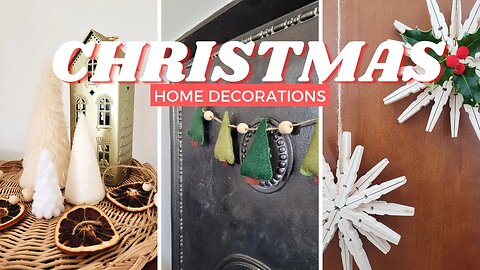DIY CHRISTMAS DECORATIONS - Peg Star, Christmas Garland and Styrofoam Trees