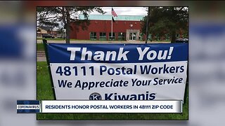 Residents honor postal workers in 48111 zip code