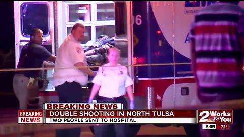 Two people sent to hosptial after double shooting in North Tulsa