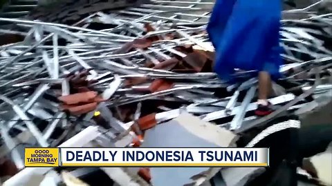 Tsunami in Indonesia kills at least 222 without warning