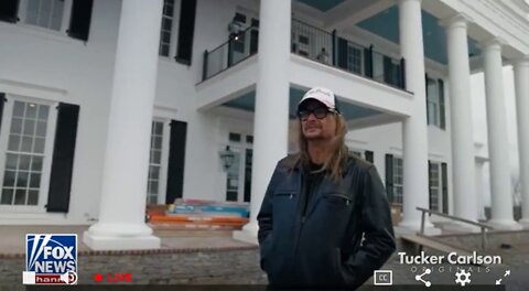 Tucker Carlson with Kid Rock and his Redneck Paradise outside Nashville