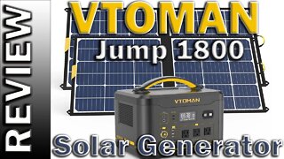 VTOMAN Jump 1800 Solar Generator with Panels Included 1800W/1548Wh LiFePO4 Portable Power Station