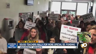 SDUSD teachers pressure district for more special education resources