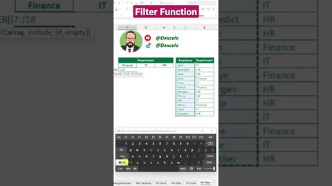 Filter Function #excel #تعليم #microsoft #اكسل #microsoftexcel #office #data #datascience #exceltips