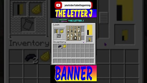 How To Make The Letter J Banner | Minecraft