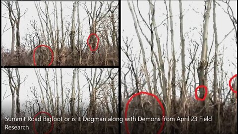 Summit Road Bigfoot or is it Dogman along with Demons from April 23 Field Research