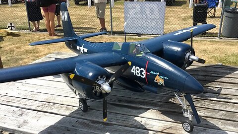 Robert's 1700mm FMS F7F Tigercat Bad Kitty RC Plane At Warbirds Over Whatcom