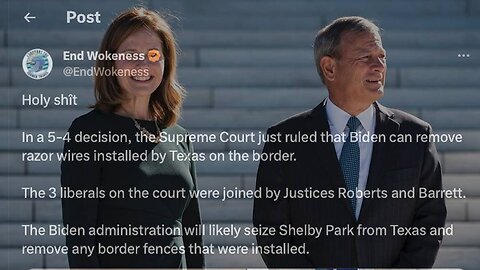 Breaking: US Supreme Court Openly Endorses Collapse of US Border