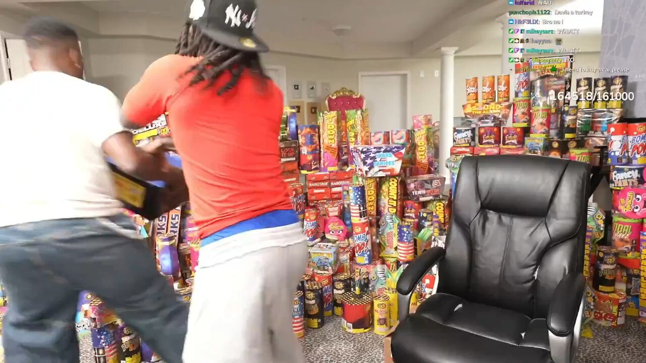 🚨 BREAKING: Kai Cenat’s Friend Lights Hundreds of Fireworks Inside Room