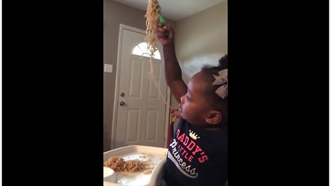 Baby thinks Ramen Noodles are "nasty"