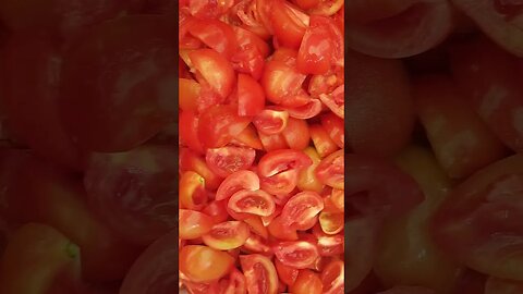 Ripe Tomatoes Cutting