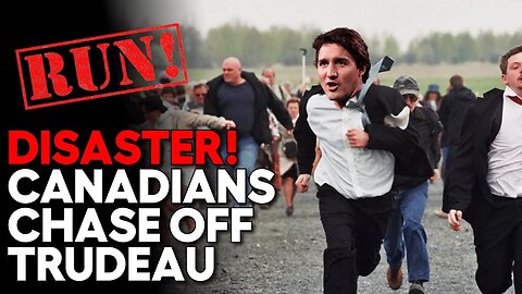 Trudeau FORCED TO FLEE As Protesters MOB HIM