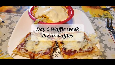 Day 2 Waffle week Pizza waffles #waffles #pizza