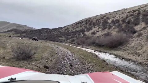 Just 2 of the many creek crossings in our Talon on private lands with the Emmett ATV/UTV club.