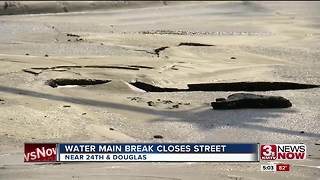 Water main break closes section of 24th Street