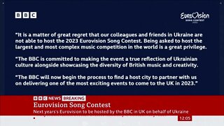 BBC News - Eurovision to be hosted by the BBC in UK