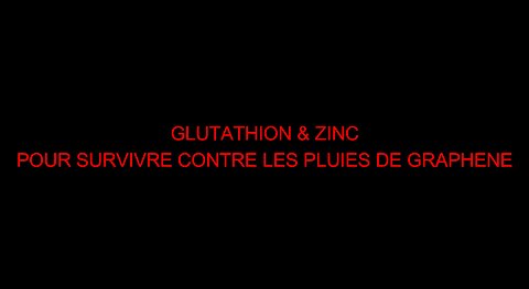GLUTATHION & ZINC POUR SURVIVRE CONTRE LES PLUIES DE GRAPHENE