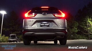 AT NIGHT: 2017 Honda CR-V LX Interior and Exterior Lighting