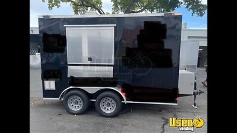 2021 7' x 12' Food Concession Trailer / Mobile Kitchen Unit with Pro Fire for Sale in Florida!