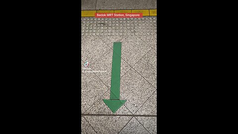 On the platform at Bedok MRT Station, Singapore