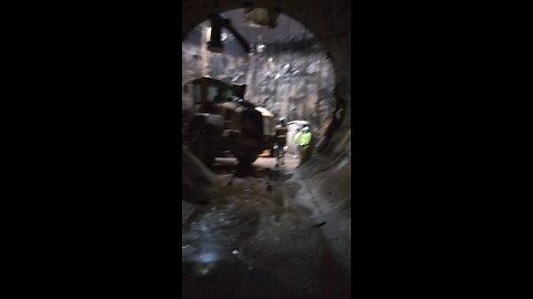 emerging from the tunnel TBM boring