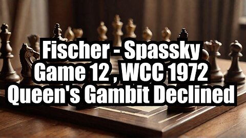 Fischer - Spassky, Game12, Queen's Gambit Declined, WCC 1972