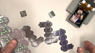 ASMR show: Minecraft Mayhem Papercraft Block Building + No Talking + No Music