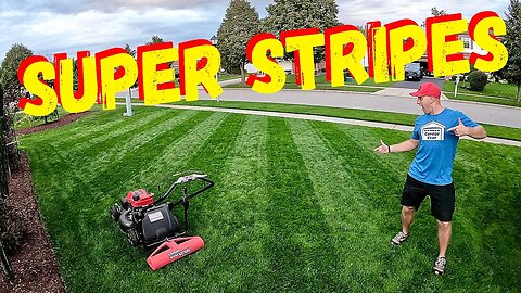 HOW TO MOW SUPER STRIPES IN YOUR LAWN FOR BEGINNERS
