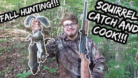 Squirrel Catch and Cook!!! | Fall Squirrel Hunting!!! (Cooking Over a Campfire)