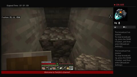 Trek2m is playing in his Minecraft survival world Day 305