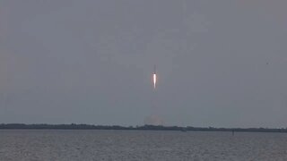 Late afternoon launch of SpaceX Falcon 9 rocket. Cape Canaveral, Florida (04/28/2023)