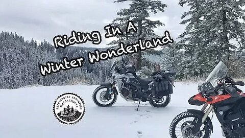 Riding in a Winter Wonderland (Honda Africa Twin and BMW F800GS)