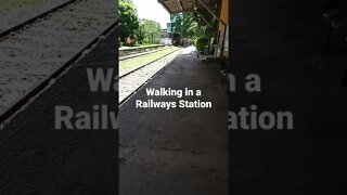 Walking at the railway station in kandy.