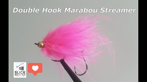 Double Hook Marabou Streamer , Pink Big Tasty