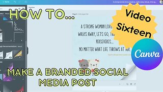 Canva tutorial. How to make a brand themed social media post - Video 16 #canva #howto