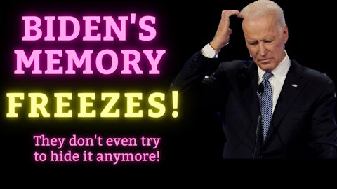 Biden's Memory Completely FREEZES - They Don't Even Try To Hide It!