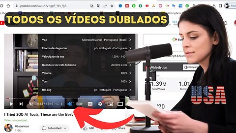 Como assistir todos os vídeos do youtube dublado em português (como traduzir vídeos do youtube)