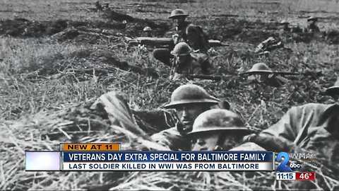Baltimore man was the last soldier to be killed in World War I