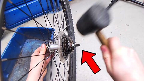 How to align the bike hub and rim of a bicycle wheel. Bicycle wheel repair
